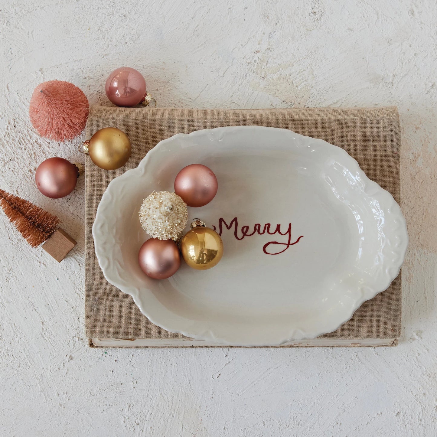 Stoneware Merry Platter