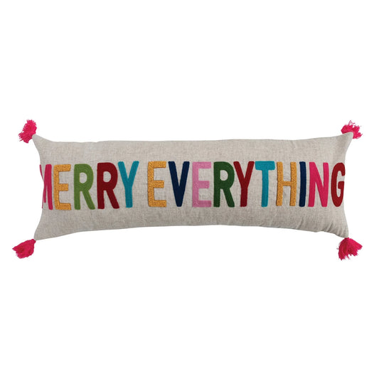 Merry Everything Pillow with Tassels