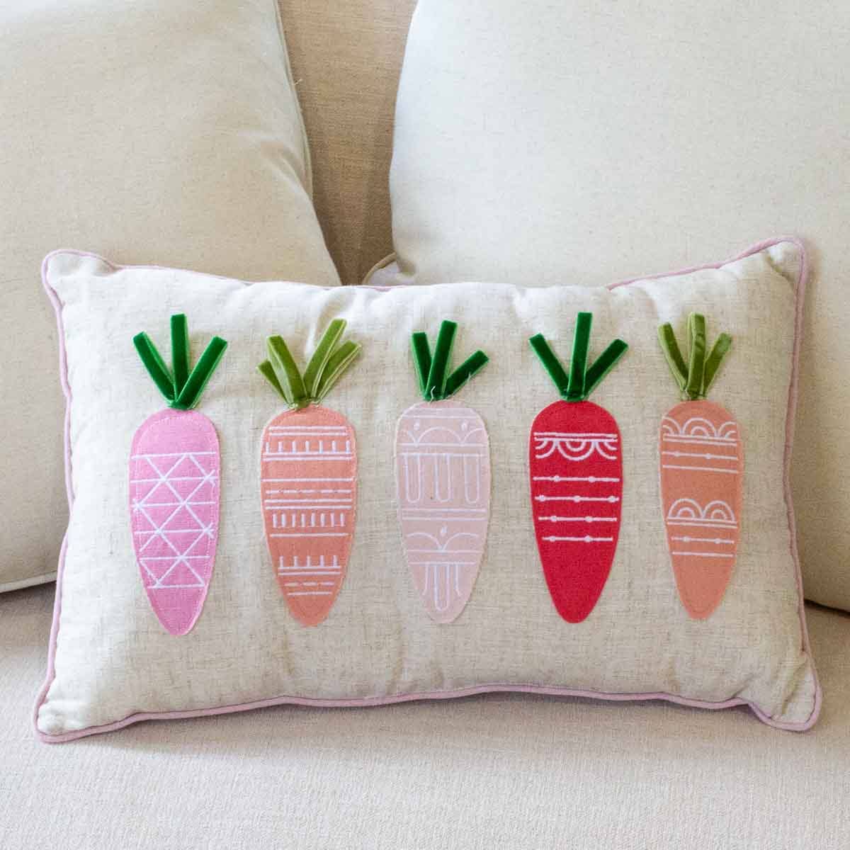 Carrot Pillow 13x20