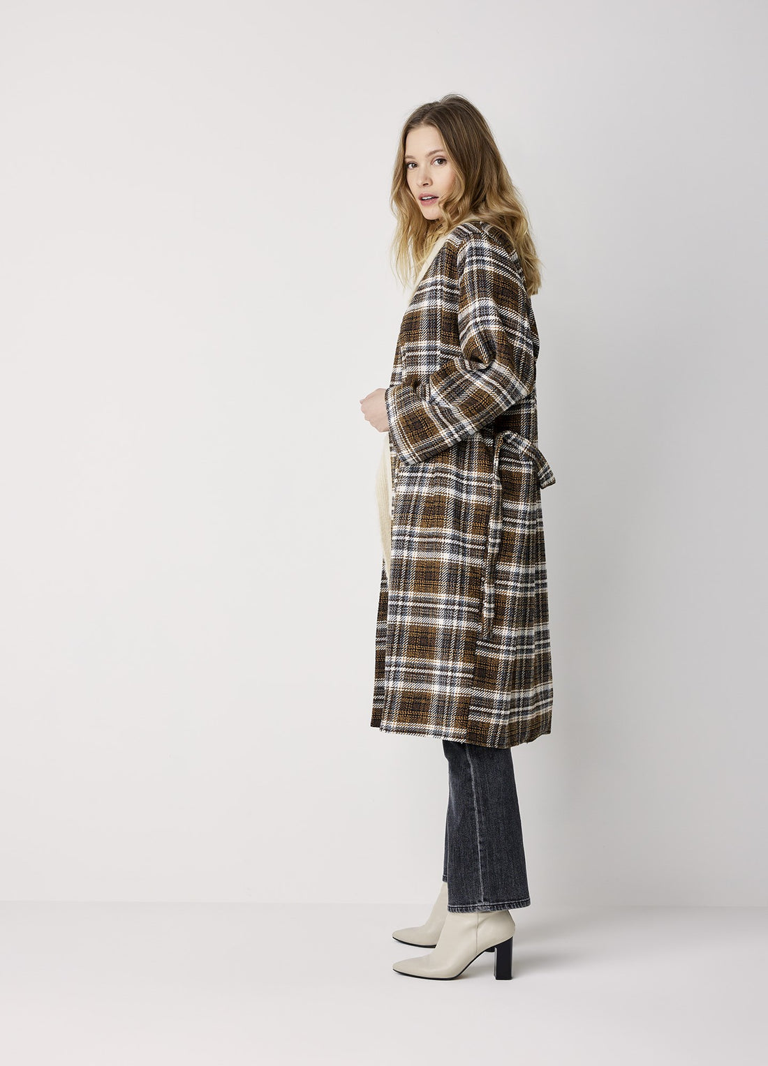 Summum Plaid Reversible Wrap Jacket
