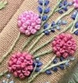 Spring Floral Embroidered Headband Hydrangea - Pale Pink