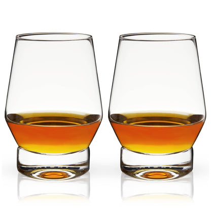 Heavy Base Crystal Whiskey Glasses