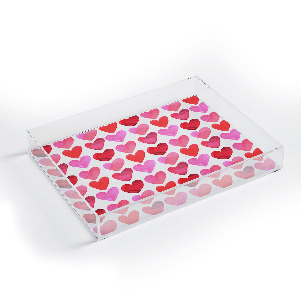 Small Acrylic Tray | Heart Watercolor