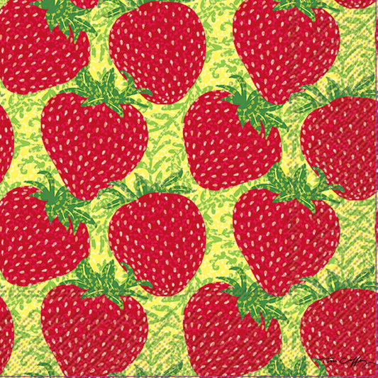 Strawberry Craze Paper Lunch Napkin