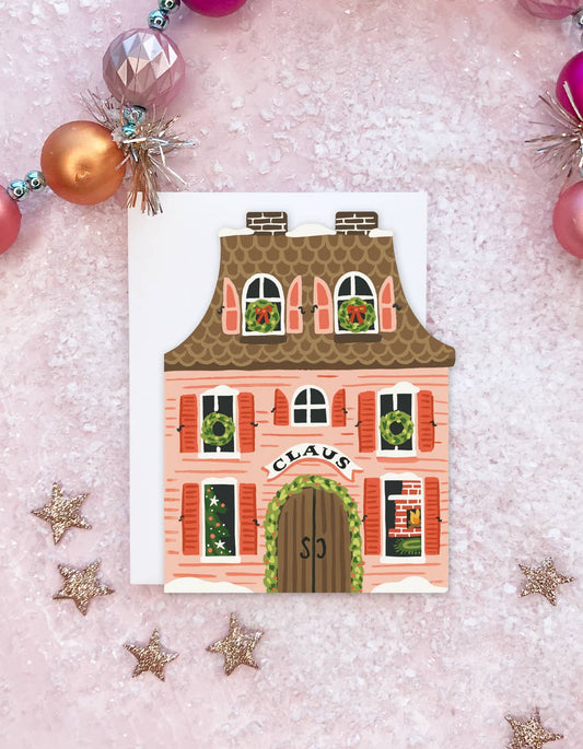 Santa House Greeting Card