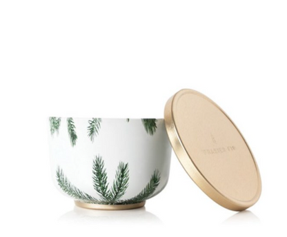 Thymes Frasier Fir Candle Tin with Gold Lid