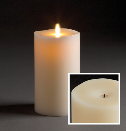 4X9" Lightli Wick To Flame Pillar Candle