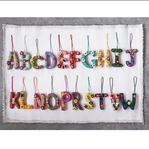 Wool Felt Embroidered Letters