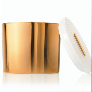 Thymes Frasier Fir Gilded 3-Wick Gold Poured Candle