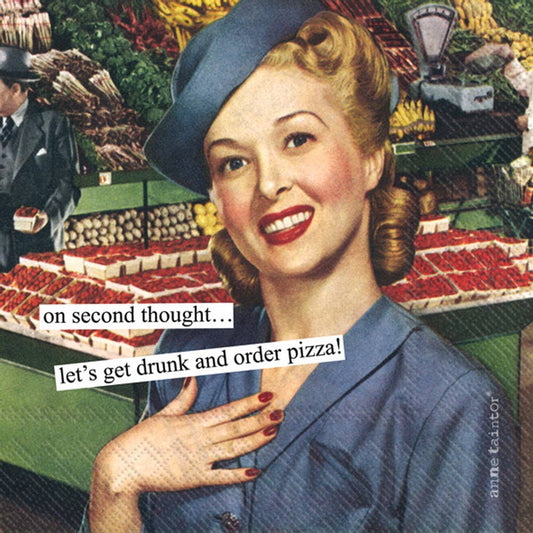 Paper Cocktail Napkins Pack of 20 Pizza Anne Taintor