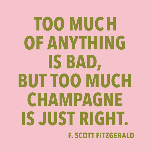Too Much Champagne Paper Cocktail Napkin