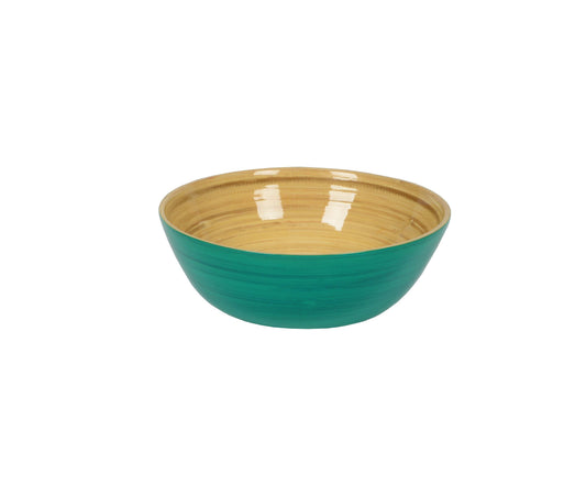 Bamboo Salad Bowl: Turquoise