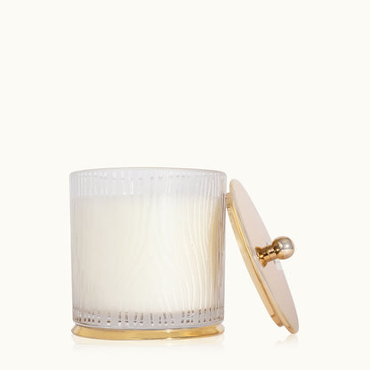 Thymes Frasier Fir Gilded Poured Candle Frosted Wood Grain