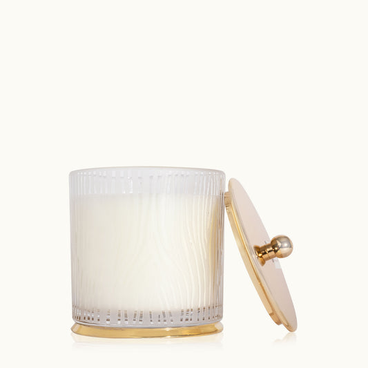 Thymes Frasier Fir Gilded Poured Candle Frosted Wood Grain