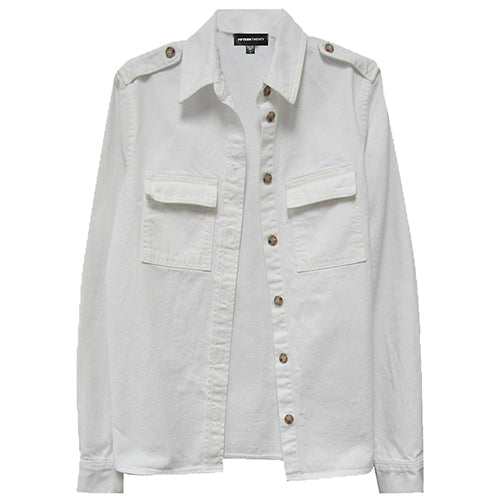 Fifteen Twenty White Button Up Jean Jacket